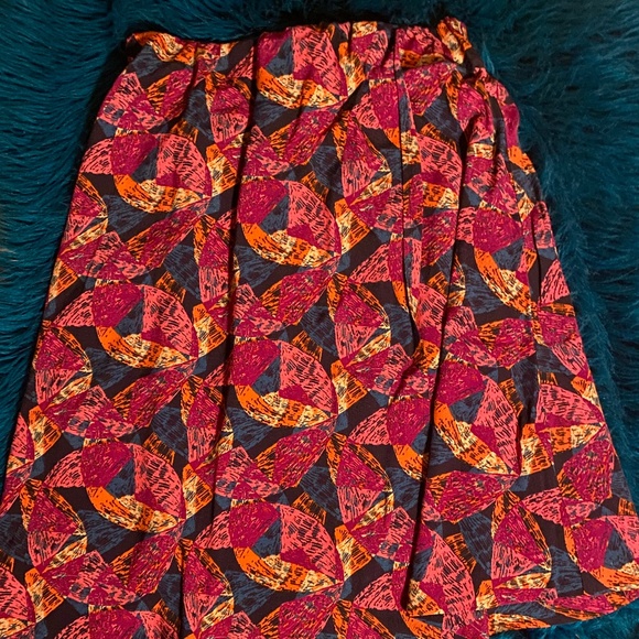 $265 NWT   Maliparmi Multicolor Print Faux-Wrap Midi Skirt   Size Small/38 - Picture 5 of 13
